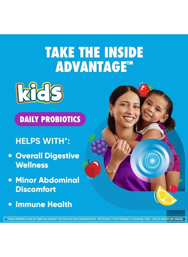 Digestive Advantage Probiotic Gummies For Digestive Health, Daily Probiotics For Kids, Support For Occasional Bloating, Minor Abdominal Discomfort & Gut Health, 80Ct Natural Fruit Flavors - Image 2