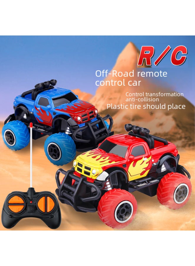 Children's Mini Four-way Remote Control Car Toy Car Boy Graffiti Off-road Electric Remote Control Toy Car-Color:890-34A Off-road Remote Control Car-graffiti Blue 】 - Image 2