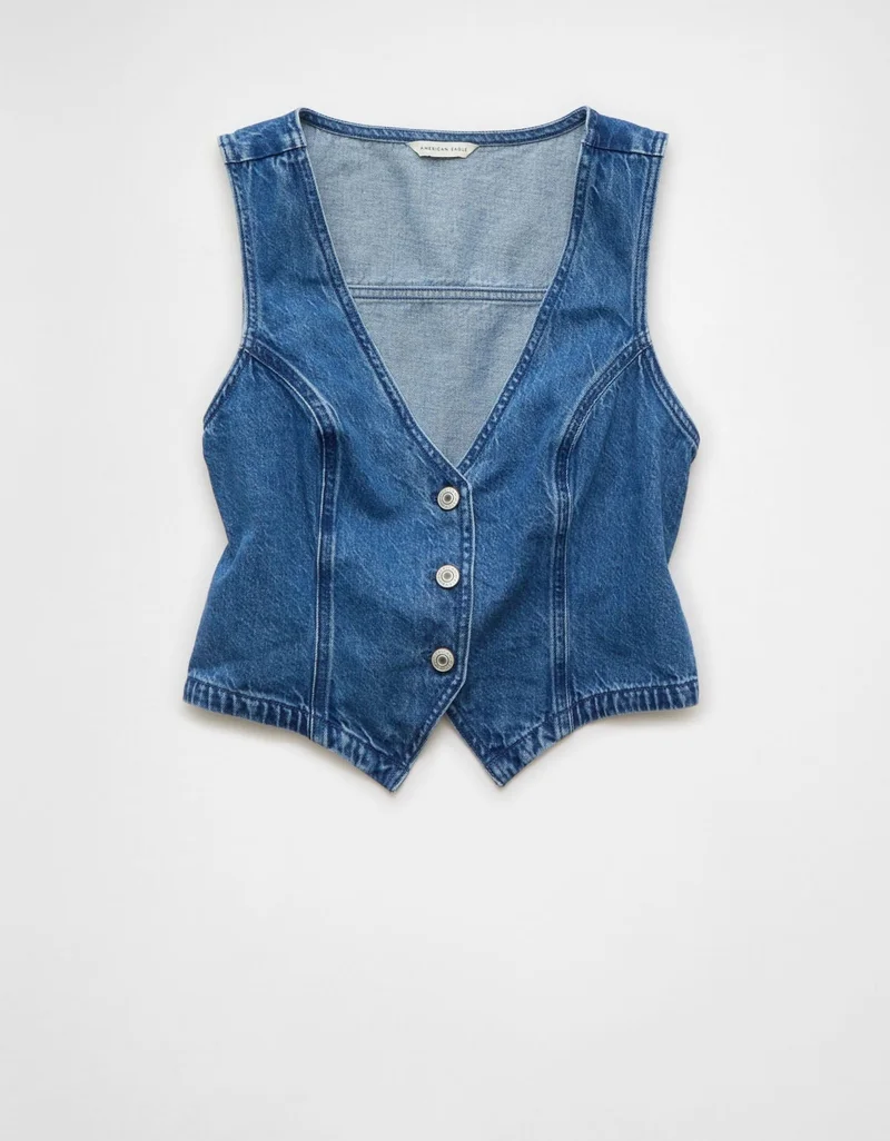 American Eagle  AE Denim Vest for Women | Best Price UAE