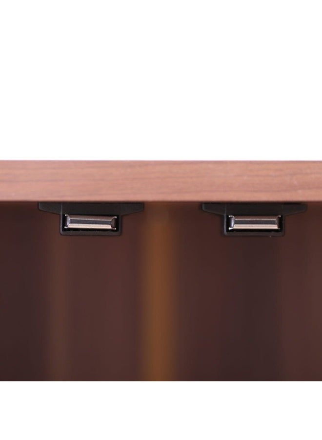 DANUBE HOME Ricky Shoe Rack Cabinet 14 Pairs 2 Door Shoe Storage Organizer For Entryway Engineered Wood Teak/Brown 76x33x86 cm - Image 5