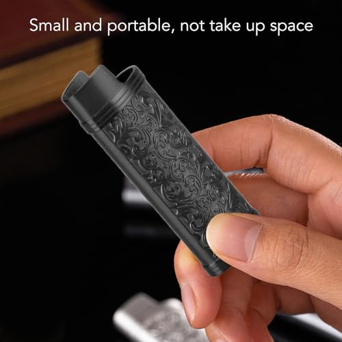 Bewinner 2PCS Lighter Case Cover, Vintage Floral Metal Lighter Case Cover Holder for Mini Lighter J5 (Black) - Image 5