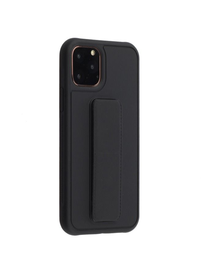 شيزي جراب واقٍ مقاوم للصدمات من البولي يوريثان المصنوع من البولي يوريثان مع حامل معصم لهاتف Apple iPhone 12 Pro Max باللون الأسود - Image 3