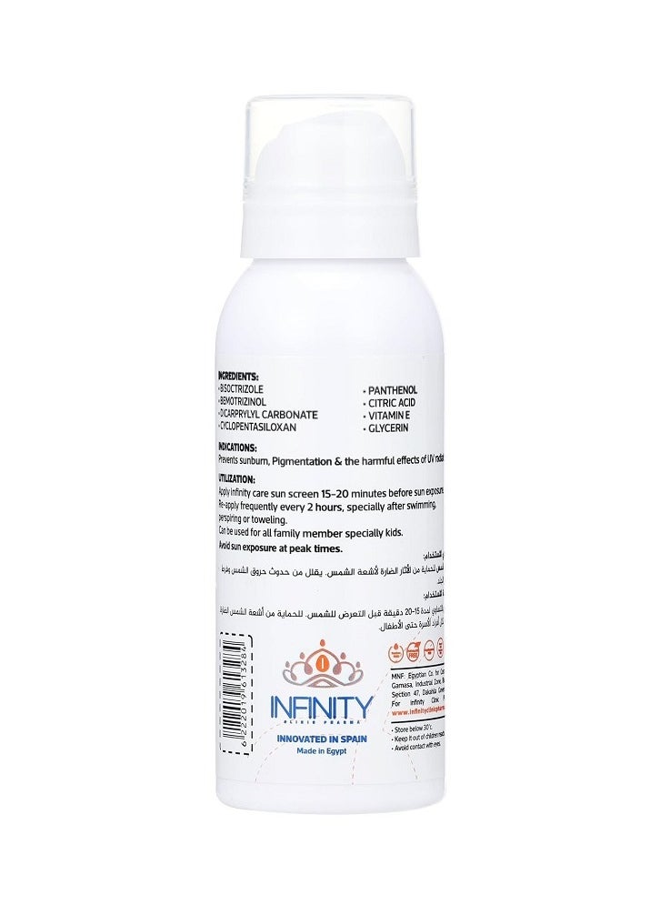 Infinity - Care Sunscreen Mist spf 50+ Invisible Hydrator - 120 ml - Image 1