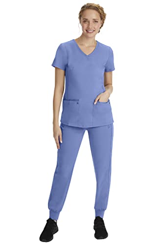 Healing Hands Yoga Scrubs Top for Women Purple Label 2 Pocket V-Neck Women's Scrub Top 2245 Juliet Ceil M - Image 3