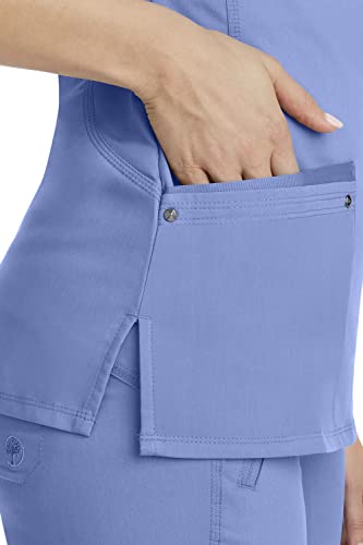 Healing Hands Yoga Scrubs Top for Women Purple Label 2 Pocket V-Neck Women's Scrub Top 2245 Juliet Ceil M - Image 4