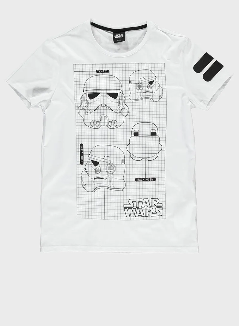 DIFUZED Star Wars Imperial Army Crew Neck T-Shirt