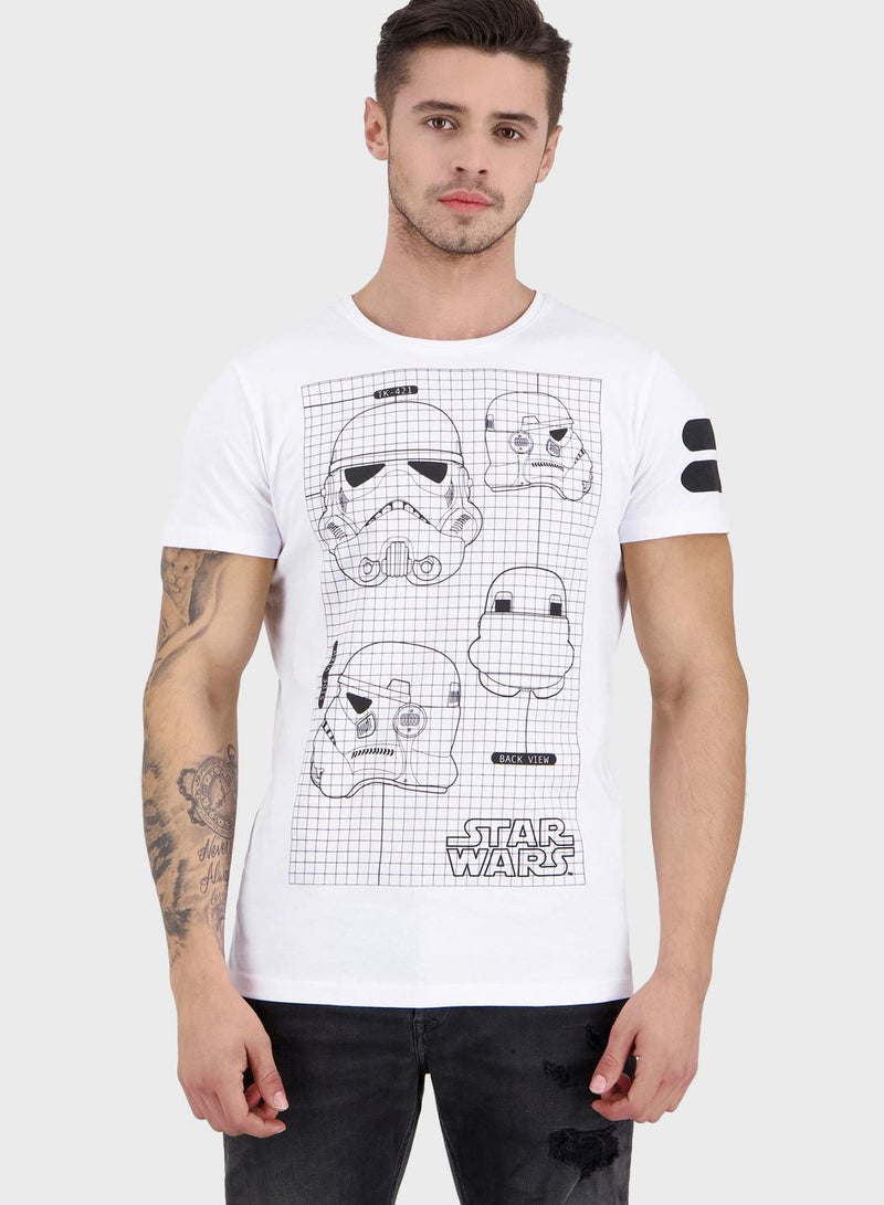 DIFUZED Star Wars Imperial Army Crew Neck T-Shirt  - Image 1