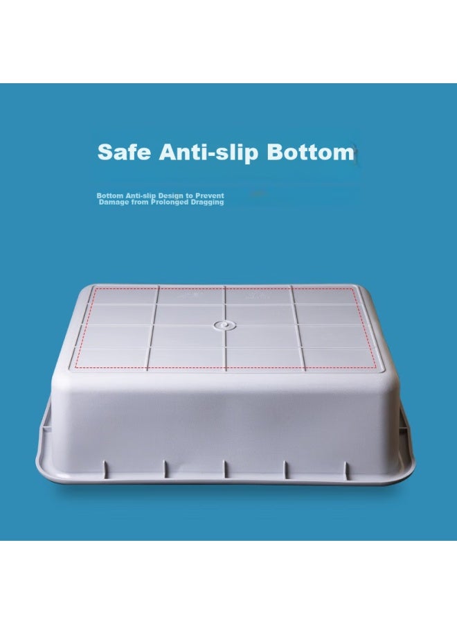 Yata Wuotian Rectangular Plastic Basin, Dish Collection Basin, Bowl Collection Basin, Vegetable Washing Basin, Large Single Basin, Hotel And Restaurant Specialized Dish Washing Basin, Security Inspection Basin - Image 2