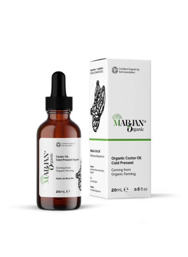 MARJAN ORGANIC Organic Castor Oil 20ml – Natural, Pure, Cold‑Pressed Natural for Hair, Skin & Scalp - Image 1