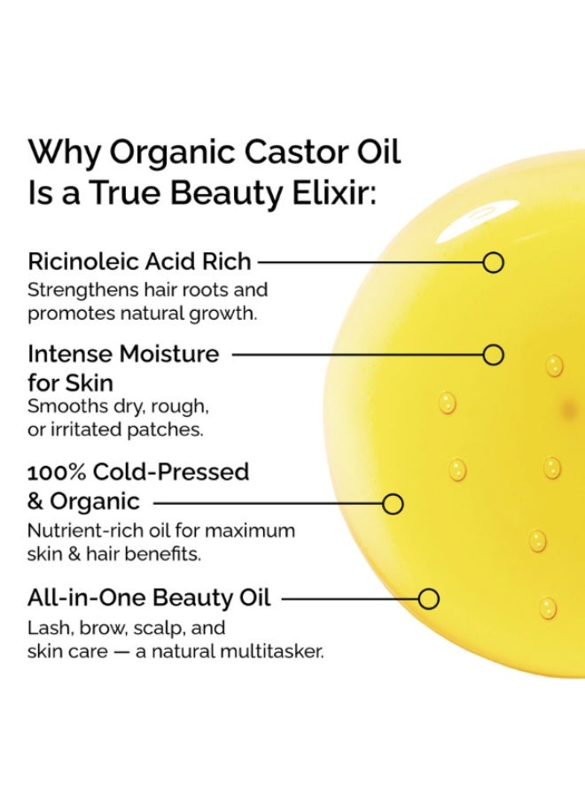 MARJAN ORGANIC Organic Castor Oil 20ml – Natural, Pure, Cold‑Pressed Natural for Hair, Skin & Scalp - Image 4