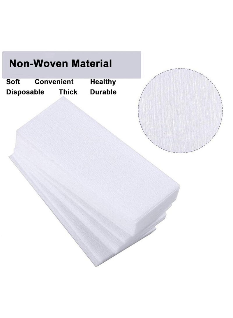 مجموعة مناديل إزالة الشعر بالشمع مكونة من 100 منديل أبيض - Image 2