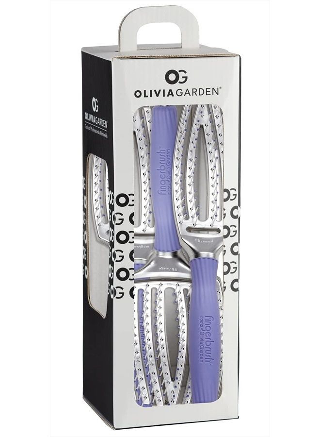 Olivia Garden Finger Brush Paddle Hair Brush Set, 3 Count - Image 1