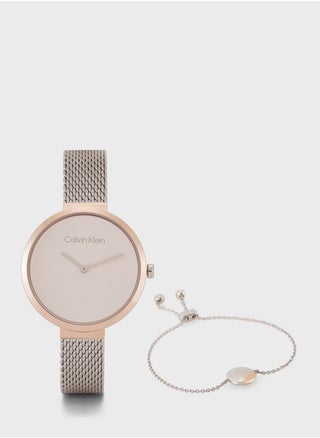 Timeless Mesh Strap Analog Watch & Bracelet - pzsku/ZA9A6D1CEAB827CC86F4DZ/45/_/1694557313/fe860a12-aabf-4028-a403-c2bc4cb7388c