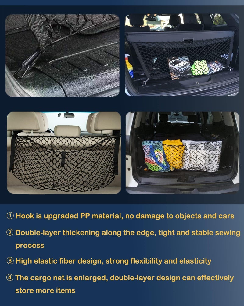 Omocyra Trunk Cargo Net for Mazda CX9 CX-9 New 2025 2024 2023 2022 2021 2020 2019 2018 2017 2016 2015 2014 2013 2012 2011 2010 2009 2008 2007 Car Rear Nylon Mesh Tailgate Netting - Image 5