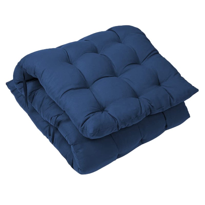 Texlux Polycotton Rocking Chair Cushion for IndoorOutdoor Standard 48x18 Inch Dark Blue Chair Not Include Set of 1 - Image 5