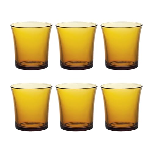 Duralex® LYS Amber 210 Ml Glasses Set of 6 Pcs - Drinking Glasses for- Water, Juice, Colddrink, Mojito, Cocktail, Tempered Glass, Perfect for Home, Restaurants and Parties - Image 1