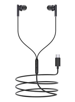 Pawa Chords in-ear Edition with Type-C Connector / Light Weight / Premium Design / 120cm Cable Length / Volume Control / Microphone / Call - Black  - Image 1