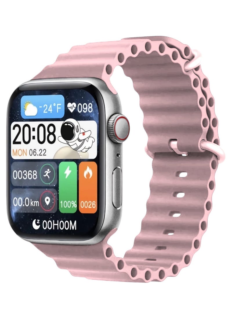 ماركة غير محددة - ساعة ذكية X9 برو 2 شاشة سوبر اموليد Ai ChatGPT بلوتوث NFC شحن لاسلكي (بينك) - Image 1