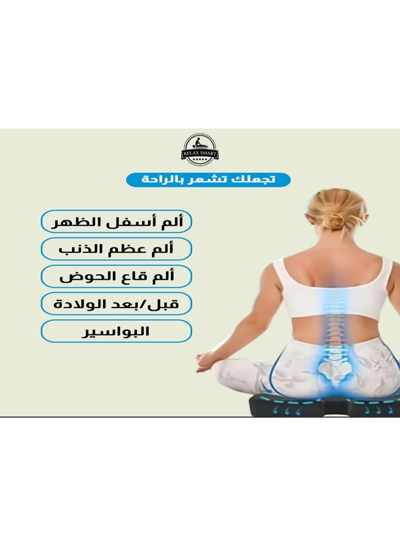 Relax Smart Soft Memory Foam Back Cushion Lumbar Support Pillow for Office Chair Car Wheelchair - Image 3