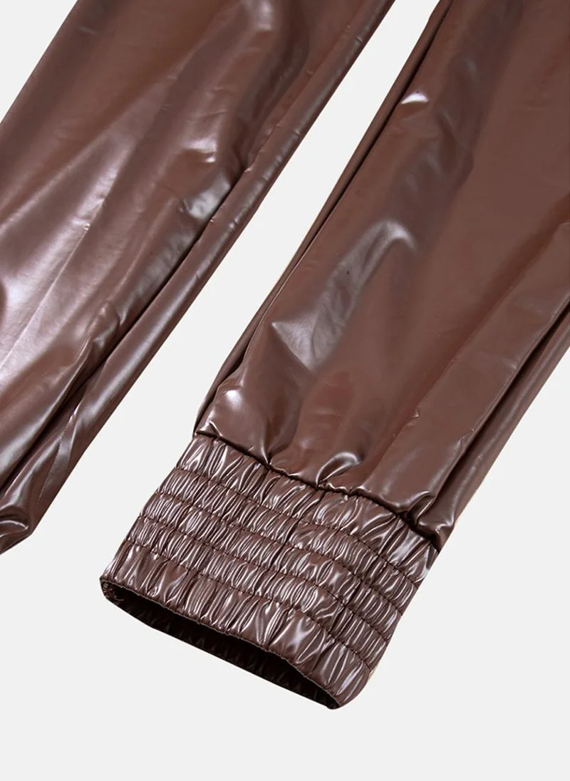 YUNIQEE Brown Plain Jogger Trouser