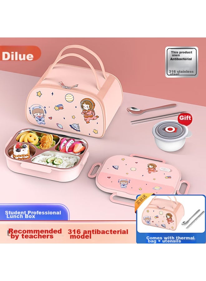 Dipple Dipuer Insulated Lunch Box, 316 Stainless Steel, For Students And Children, Large Capacity With Compartments, 1550ml - Image 1