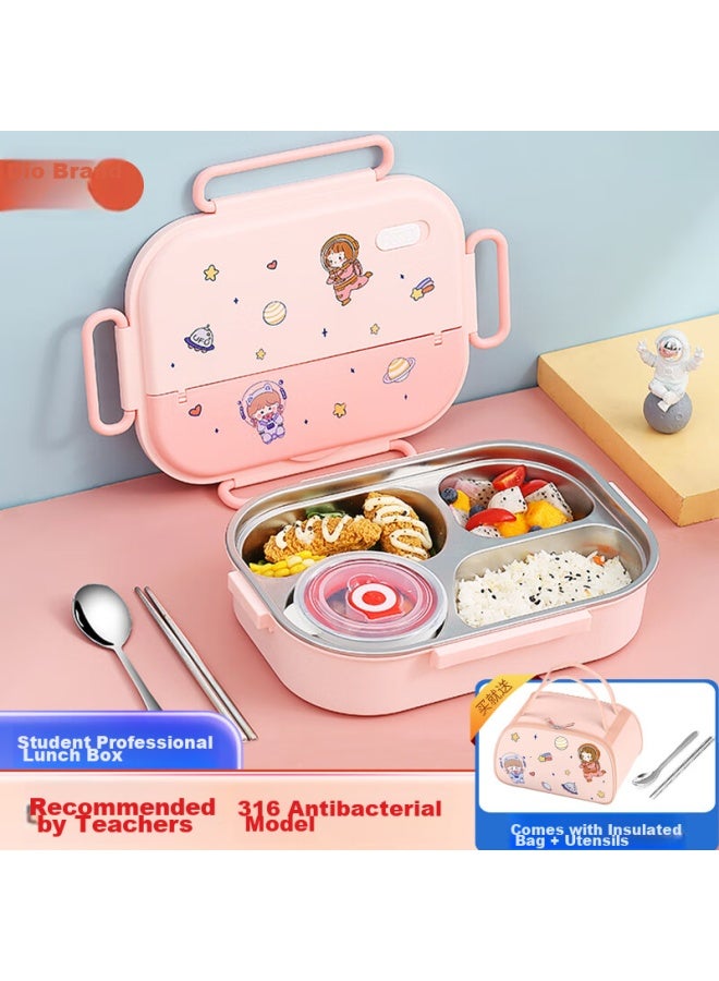 Dipple Dipuer Insulated Lunch Box, 316 Stainless Steel, For Students And Children, Large Capacity With Compartments, 1550ml - Image 2