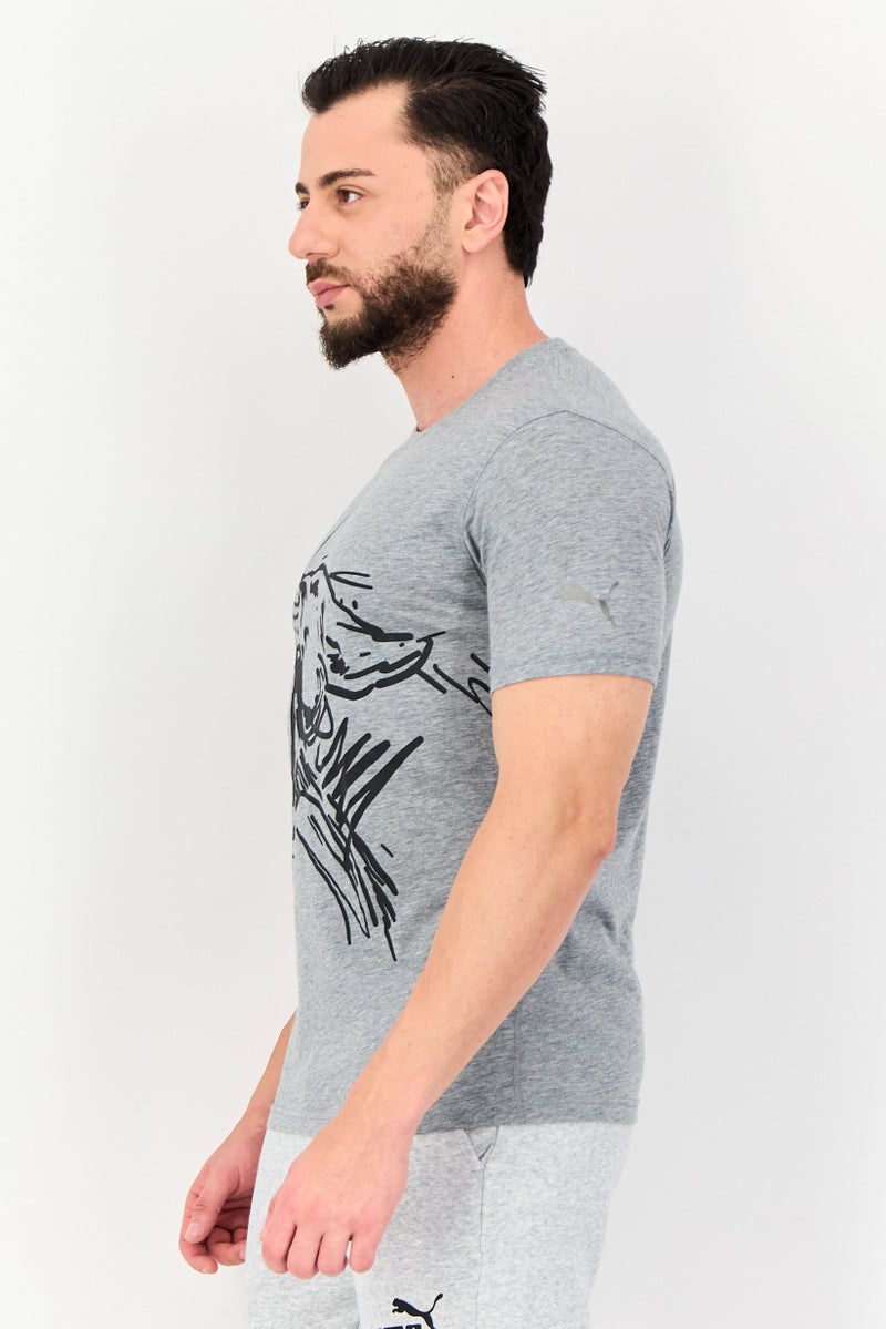 PUMA Men Sportswear Fit Short Sleeve Outdoor T-shirt, Grey - Image 2
