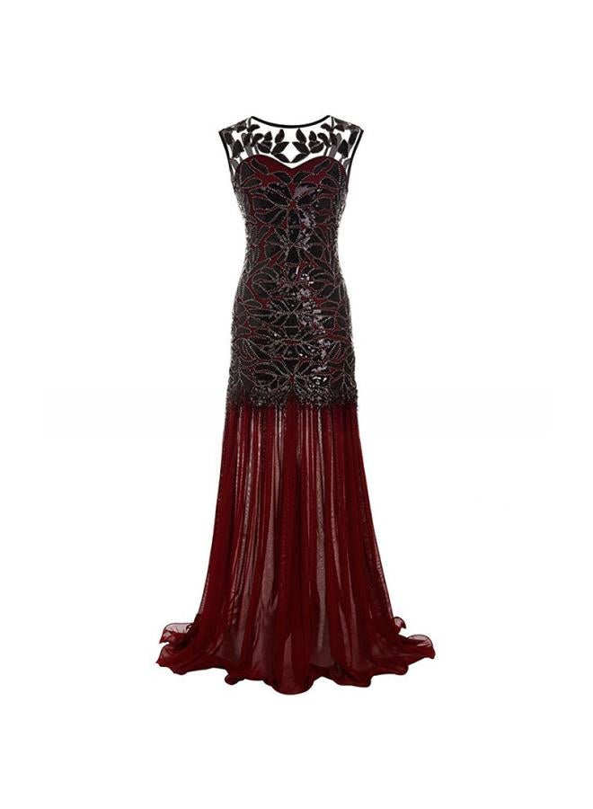 920 Cross Border Women's Dress Plus Size Ball Gown Vintage Sequ Banquet Long Gown