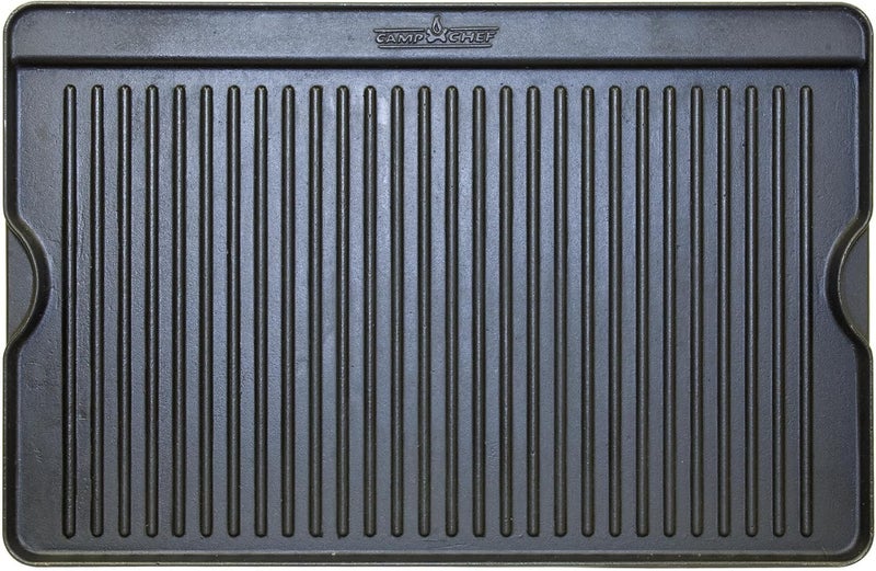 Camp Chef Reversible Pre-seasoned Cast Iron Griddle, Cooking Surface 16" x 24" - Image 1