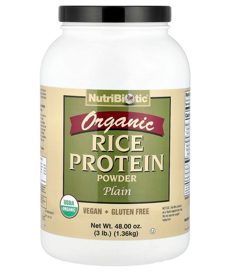 Nutribiotic Organic Rice Protein Powder Plain 3 lb (1.36 kg)