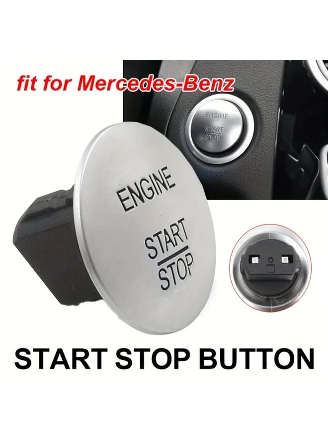 زر تشغيل وإيقاف محرك السيارة الفضي البديل لمرسيدس بنز - Image 2