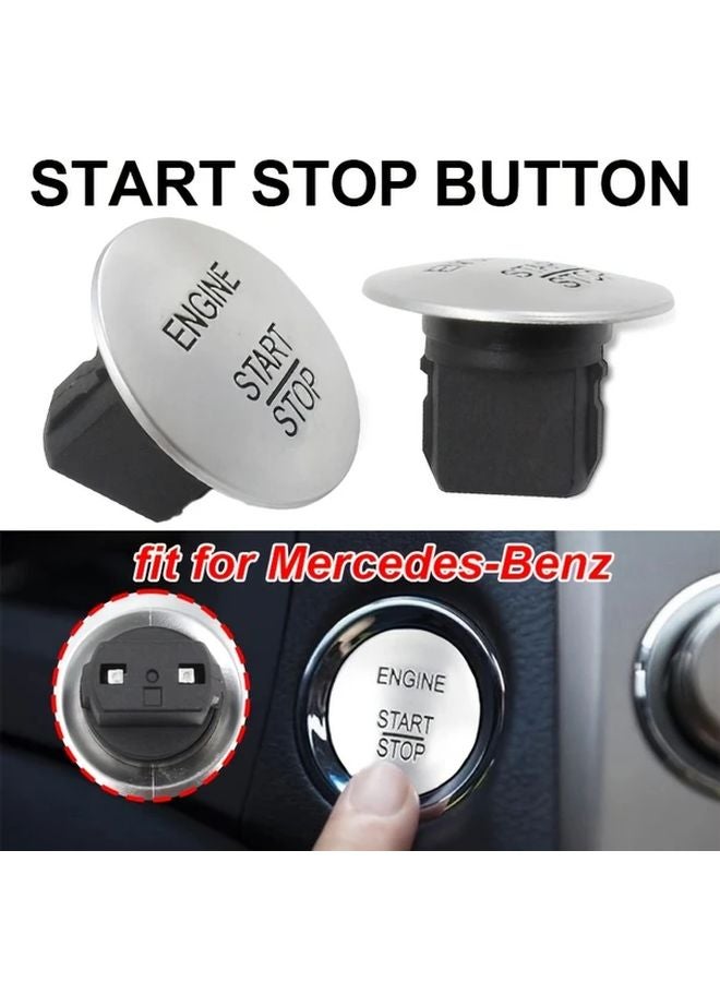 زر تشغيل وإيقاف محرك السيارة الفضي البديل لمرسيدس بنز - Image 3