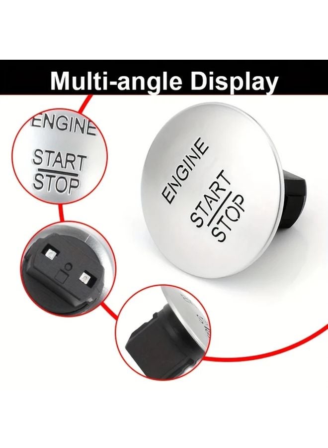 زر تشغيل وإيقاف محرك السيارة الفضي البديل لمرسيدس بنز - Image 5