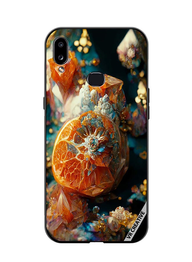 VR CREATIVE Protective Case Cover For Samsung Galaxy A10s Orange Paint Gel Balls Design Multicolour - Image 1