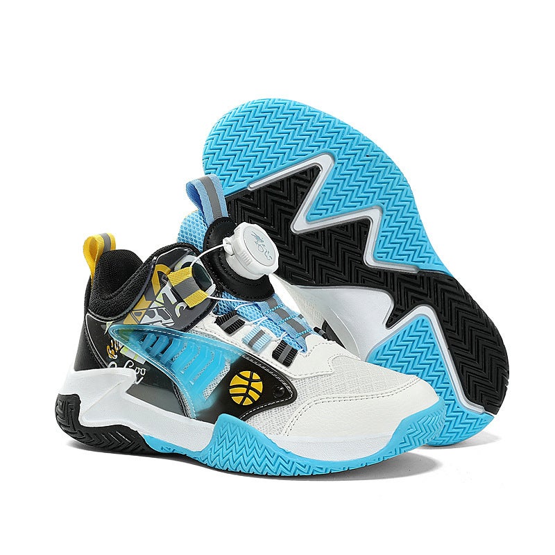 Children'S Basketball Shoes 2024 New Children'S Shoes Children'S Practical Training Breathable Mesh Non-Slip Sneaker Mesh Shoes - Image 1