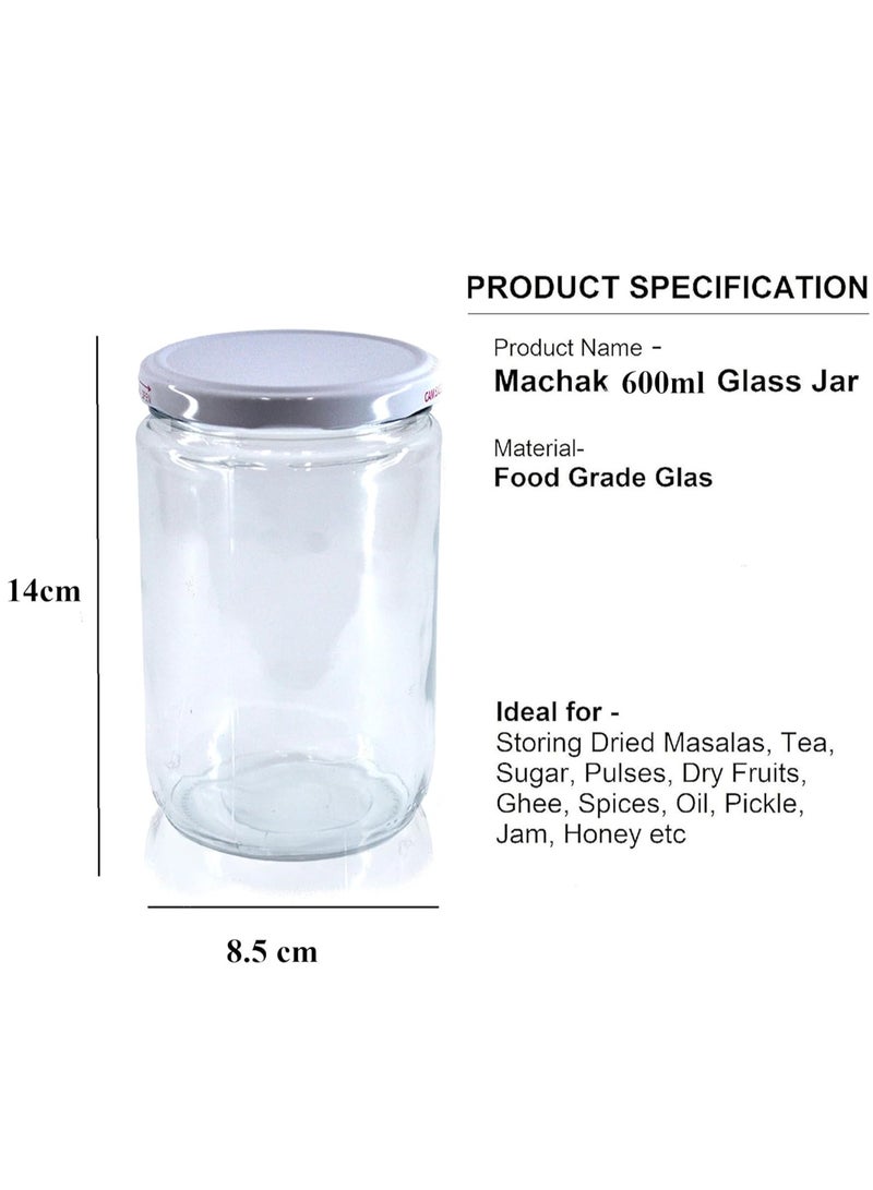 Reko Glass Food Storage Container Set - Round Shape Storage | Transparent Containers for Kitchen Masala, Dry Fruits | Airtight Glass Container - Image 1