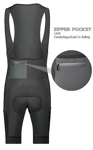 CEROTIPOLAR Cycling Bibs Men, Long Riding Pad Bicycle Biking Bib Shorts UPF50+ - Image 3