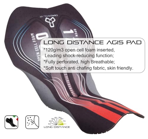CEROTIPOLAR Cycling Bibs Men, Long Riding Pad Bicycle Biking Bib Shorts UPF50+ - Image 5