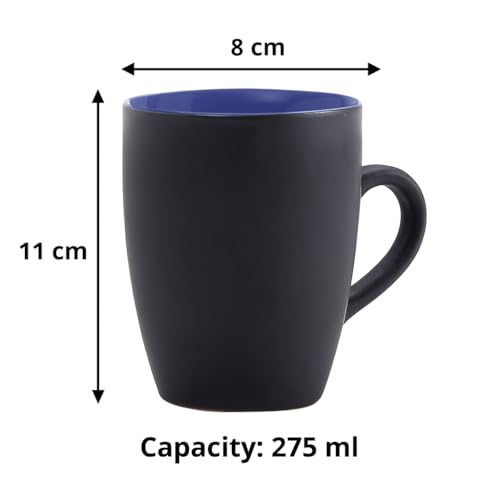 KITTENS “ColorPop” Ceramic Coffee Mug Set of 4 – 330ml Handpainted Stoneware Mugs with Vibrant Glazed Interior, Food Grade, Microwave & Dishwasher Safe, Gift for Birthdays & Daily Coffee Moments - Image 3