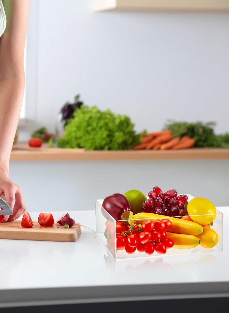 TPGP 7 Pcs Acrylic Display Box Acrylic Cube 5 Sided Acrylic Box with Hollow Bottom Food Risers for Buffet Table Nesting Acrylic Stands for Display Storage, Square, 7 Size (Clear) - Image 5