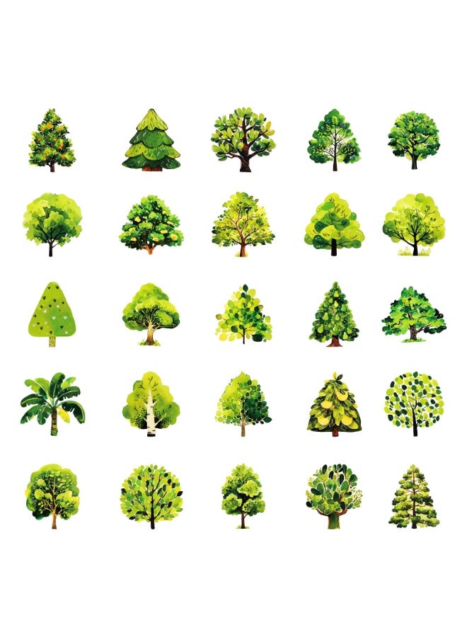 NIBEMINENT 50 Pcs Cartoon Green Forest Deco Kit Waterproof Stickers, High Definition Printing Bright Colors, Suitable for Laptop Skateboard Luggage Water Bottle Guitar DIY - Image 3