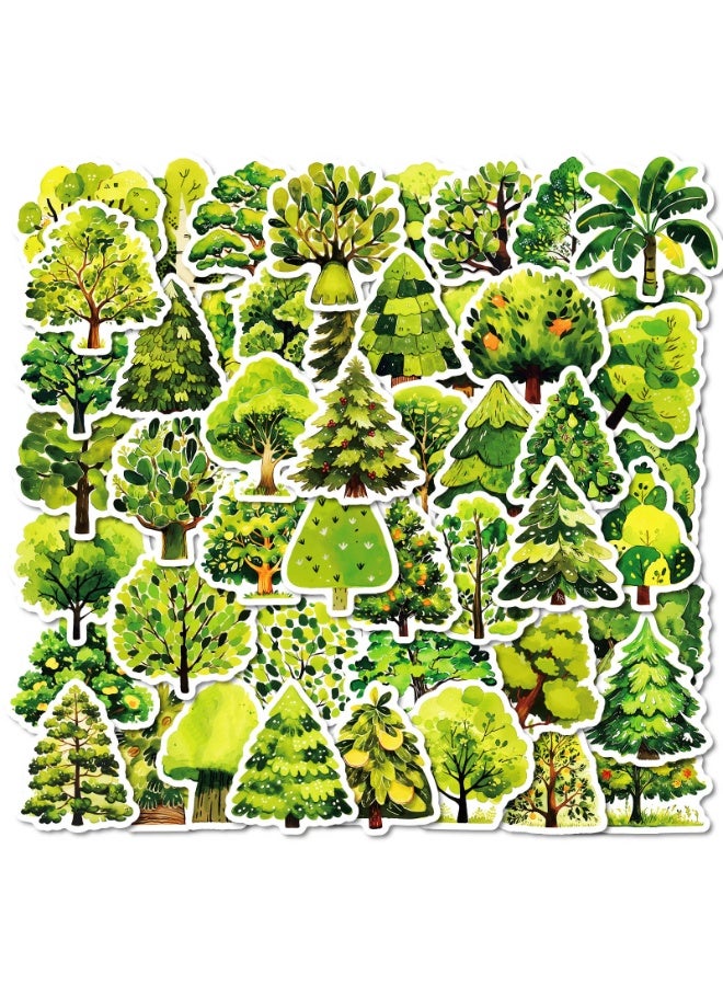 NIBEMINENT 50 Pcs Cartoon Green Forest Deco Kit Waterproof Stickers, High Definition Printing Bright Colors, Suitable for Laptop Skateboard Luggage Water Bottle Guitar DIY - Image 2