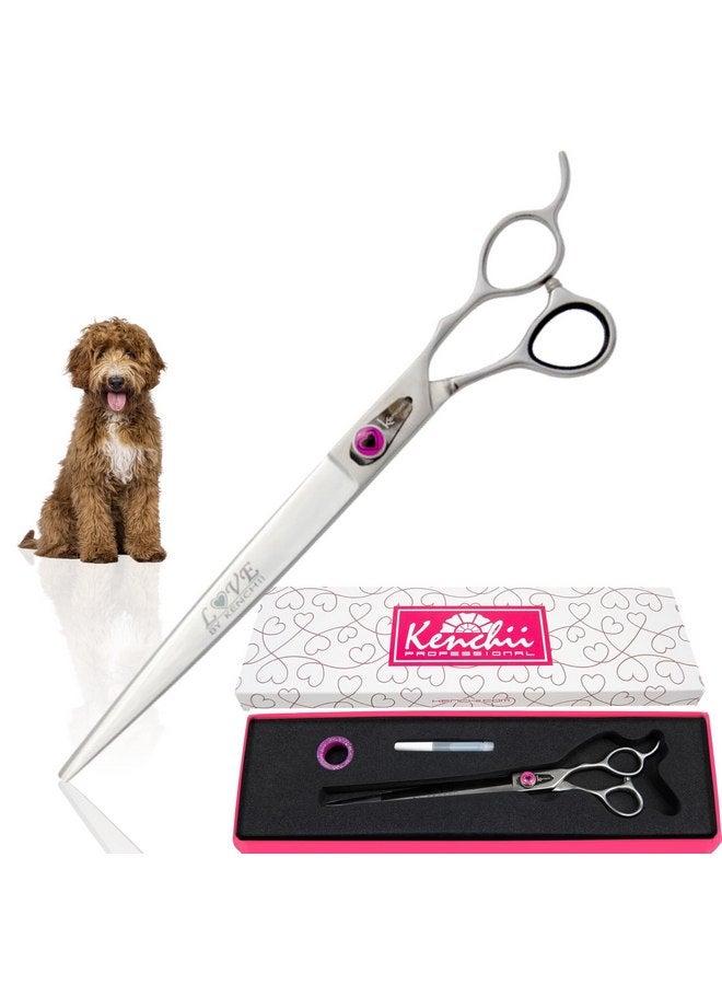 Kenchii Dog Grooming Scissors | 9 Inch Shears | Straight Scissors for Dog Grooming | Love Collection Dog Shears | Pet Grooming Accessories | Pet Hair Trimming Scissor - Image 1