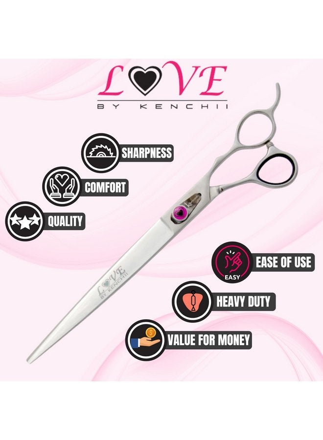 Kenchii Dog Grooming Scissors | 9 Inch Shears | Straight Scissors for Dog Grooming | Love Collection Dog Shears | Pet Grooming Accessories | Pet Hair Trimming Scissor - Image 5