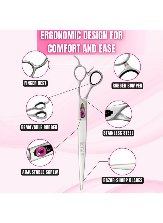 Kenchii Dog Grooming Scissors | 9 Inch Shears | Straight Scissors for Dog Grooming | Love Collection Dog Shears | Pet Grooming Accessories | Pet Hair Trimming Scissor - Image 3