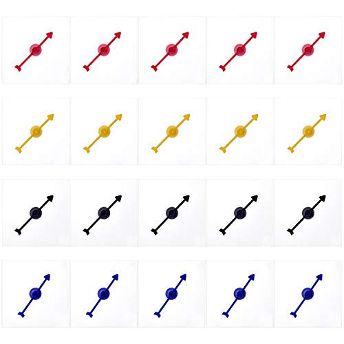 Lohoee 20Pcs Transparent Spinners Math Game Spinner with Rotating Arrow for Party Games and Teaching Using - Image 1