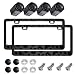 JINGSEN 2Pcs Printed Aluminum Alloy License Plate Frames and 1 Set of Printed Valve CapsSturdy and RustProof Aluminum BracketsUnisex Car License Plate FramesScrews Included - Image 2