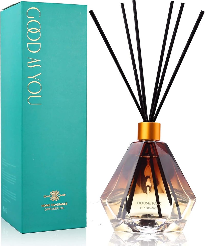 WEALD TRIBE Reed Diffuser Set Cashmere Vanilla Scent for Bathroom Accessories Shelf Decor & Air Fresheners, Sticks Defusers with 3.4 fl oz Essential Oils | Home Fragrance & Essentials - Image 1