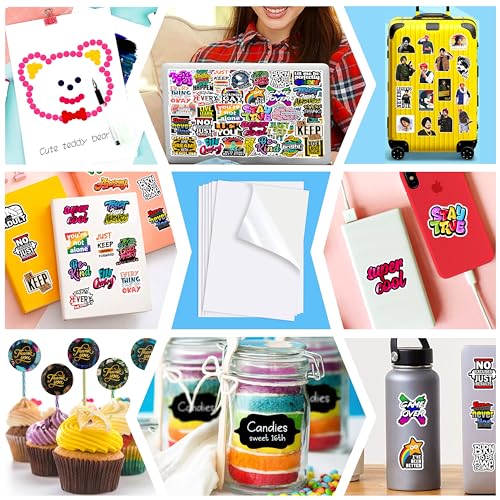 Goelite A4 Glossy Self-Adhesive Sticker Paper, 120 GSM, Waterproof Coated, 40 Sheets - Image 3