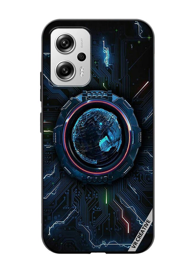 VR CREATIVE - Protective Case Cover For Xiaomi Redmi Note 11T Pro Rain meter Design  Multicolour - Image 1